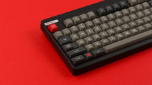 Load image into Gallery viewer, MTNU Dolch on a Black Classic TKL Keyboard close up on left side