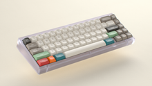 Load image into Gallery viewer, render of GMK Foundation on a PC No. 2/65 keyboard angled with MTNU Caps