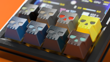 Load image into Gallery viewer, Render of GMK Centinela Fan Favorites keycaps on an 8-key macropad, close-up view
