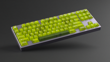 Load image into Gallery viewer, render of GMK CYL Mutagen on a silver keyboard angled