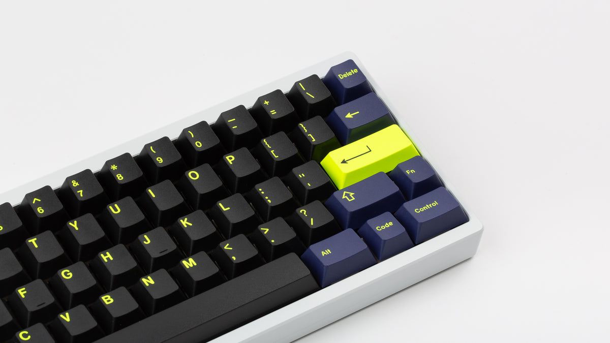  GMK CYL Nightrunner on a white Keycult close up on right side 