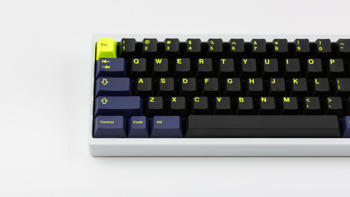  GMK CYL Nightrunner on a white Keycult close up on left side 