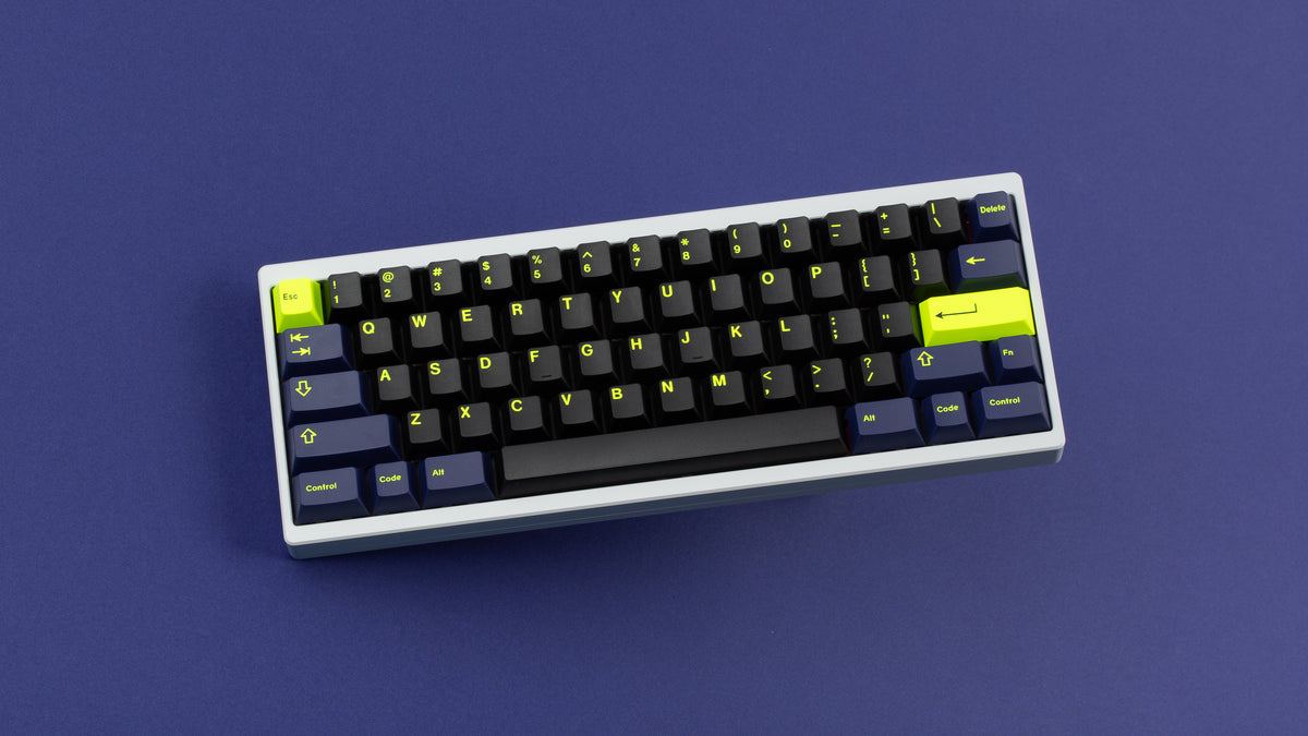  GMK CYL Nightrunner on a white Keycult angled 