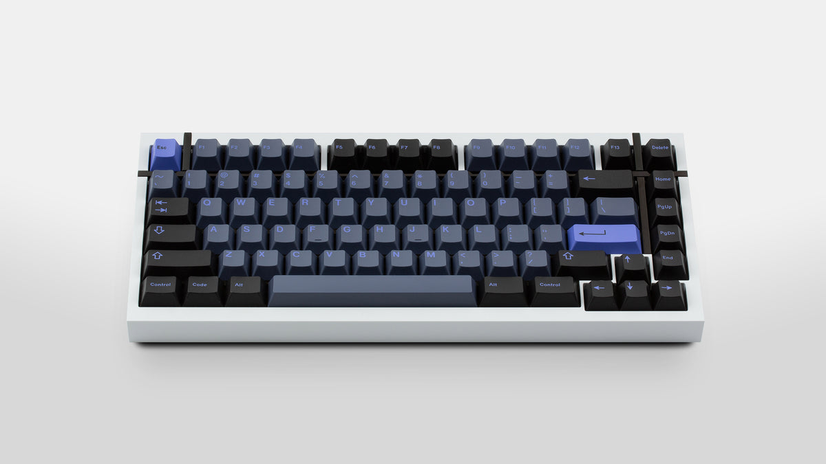  GMK CYL Nightshade on a white BOX 75 keyboard 