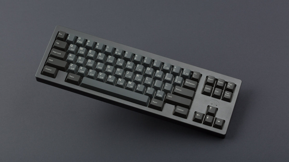  GMK Oblivion V3.1 on a black keyboard angled 