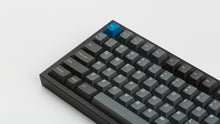 Load image into Gallery viewer, GMK Oblivion V3.1 Monochrome base on a black NK87 zoomed in left