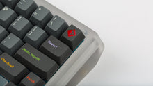 Load image into Gallery viewer, GMK Oblivion V3.1 on a black keyboard zoomed in right top on Salvun Git keycap