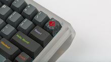 Load image into Gallery viewer, GMK Oblivion V3.1 on a black keyboard zoomed in right top on Salvun Git sprinkled keycap