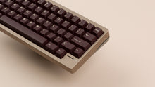 Load image into Gallery viewer, taupe lily angled side view featuring brown keycaps