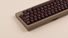 Load image into Gallery viewer, taupe lily back view right side featuring brown keycaps