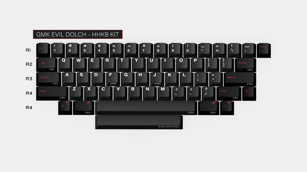  render of GMK CYL Evil Dolch HHKB Kit 