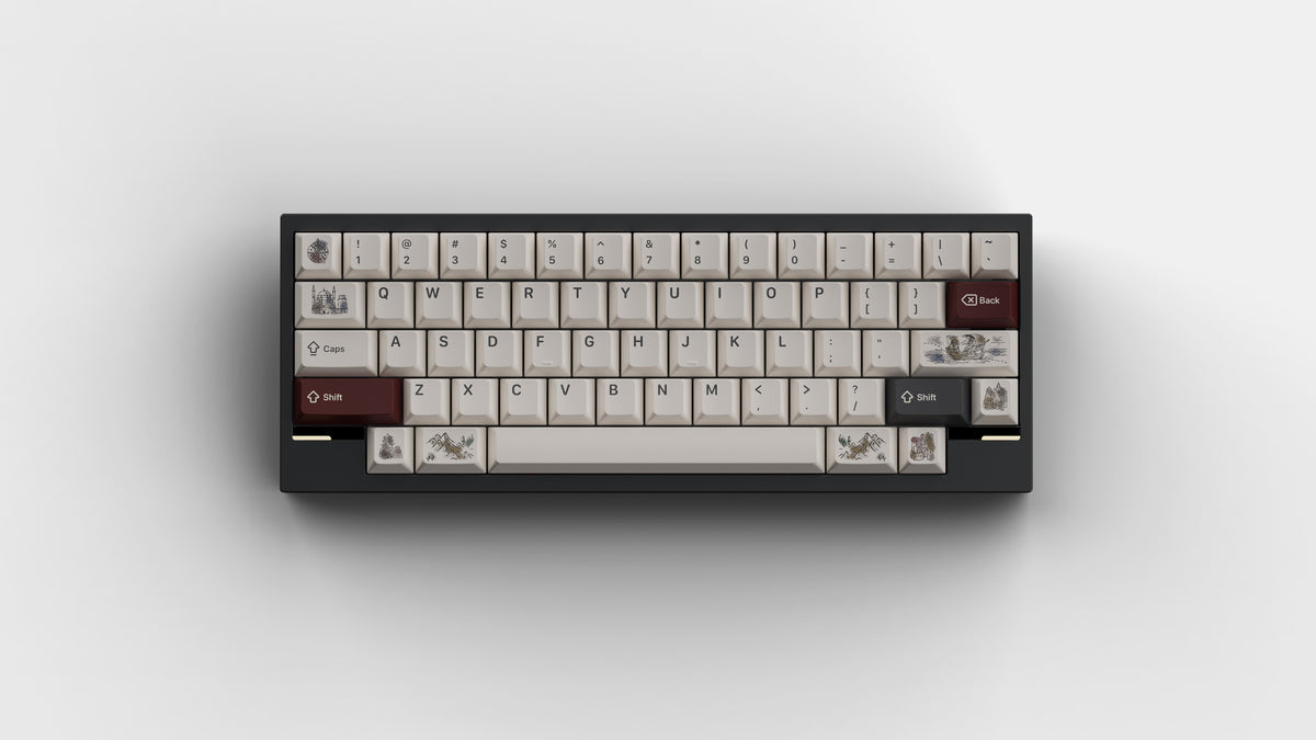  render of KAP TOT top down on grey keyboard 