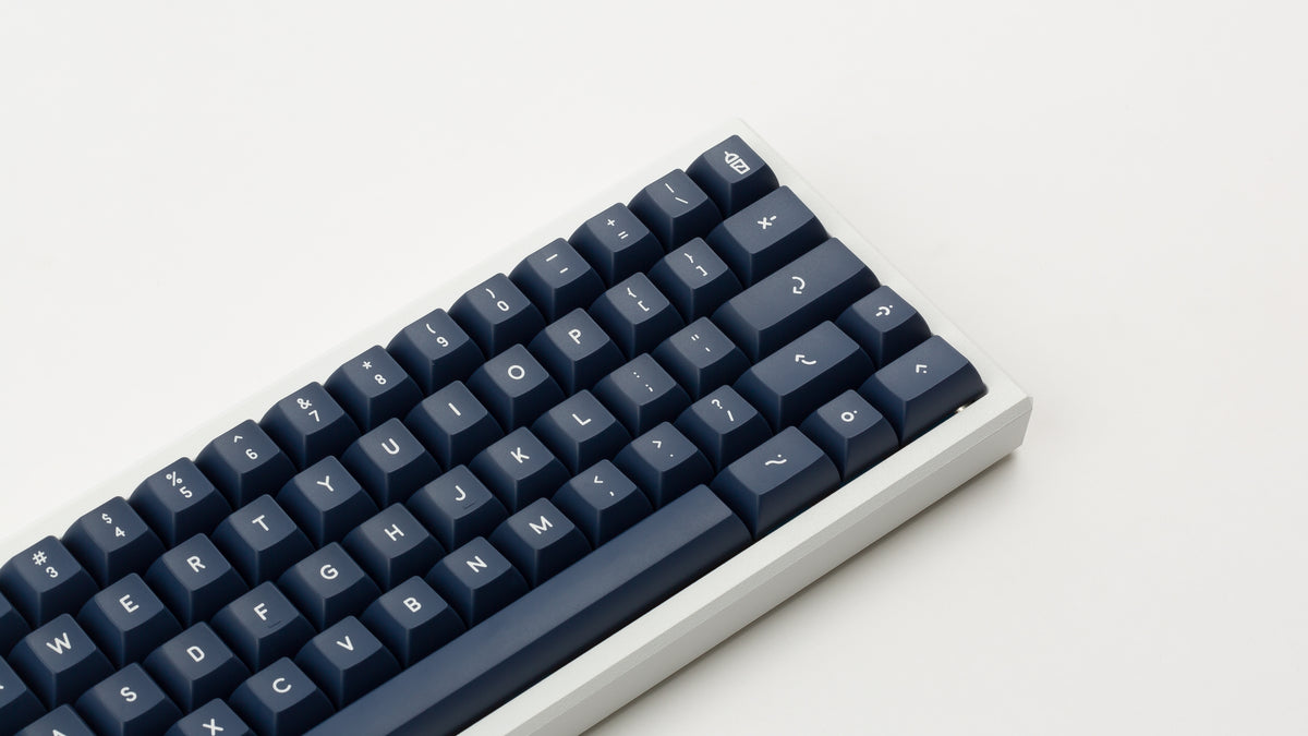  KAT Milkshake Dark Base Kit on a white keyboard zoomed in on right 
