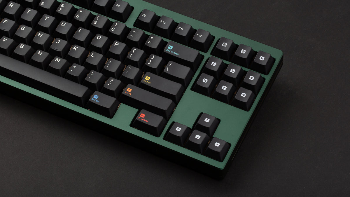  Keycapsule Prism on a green Keycult No. 1 close up on right side 