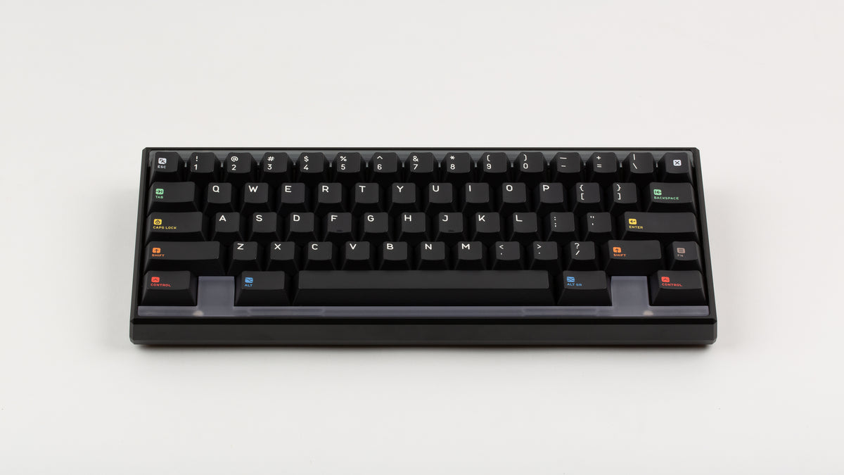  Keycapsule Prism on a black Keycult Zero with PC WKL Accent Layout Bars 