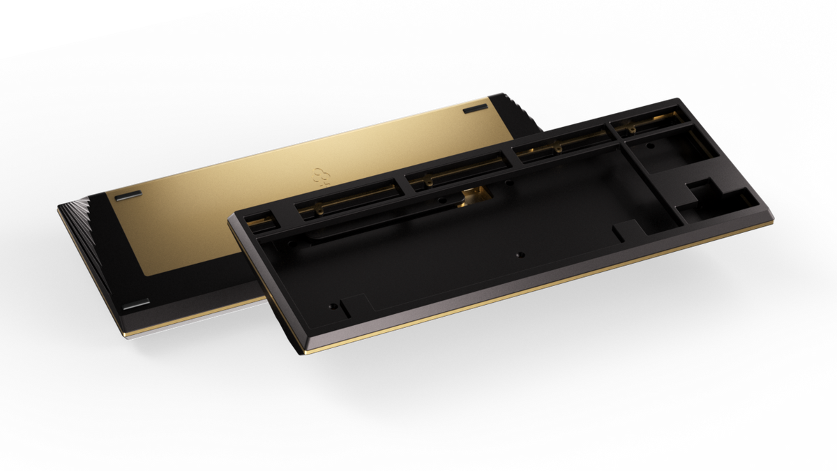 render of Keycult No. 3 black with brass accents