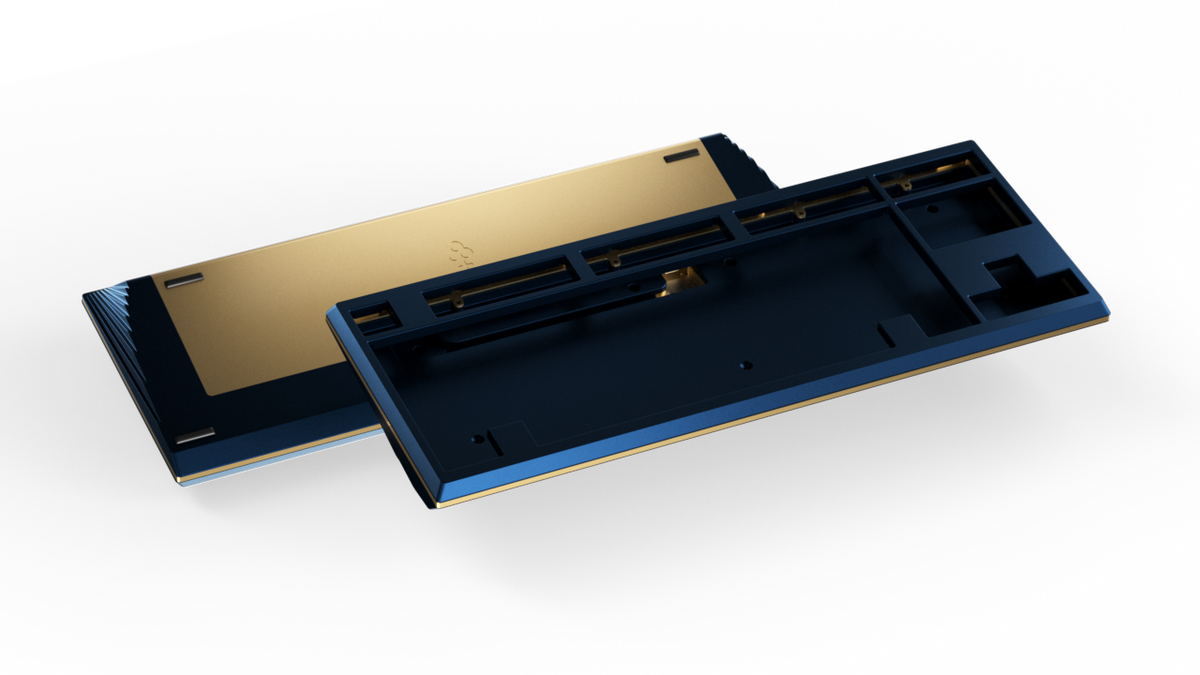 render of Keycult No. 3 navy with brass accents