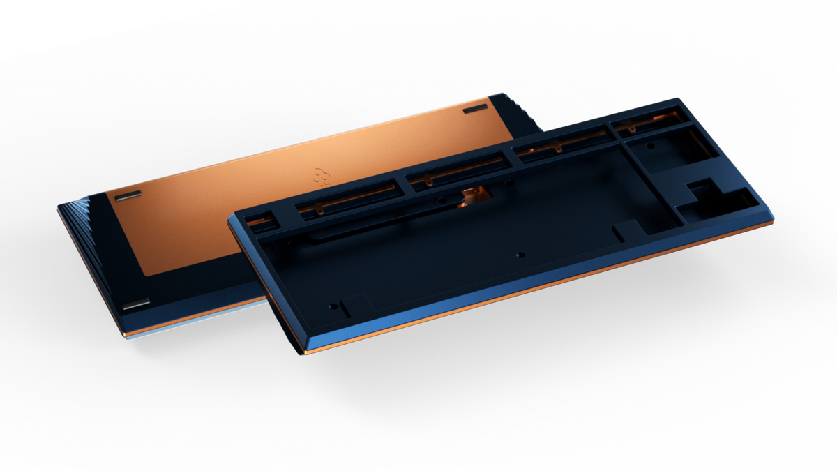 render of Keycult No. 3 navy with copper accents