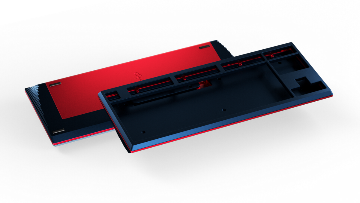 render of Keycult No. 3 navy with red accents