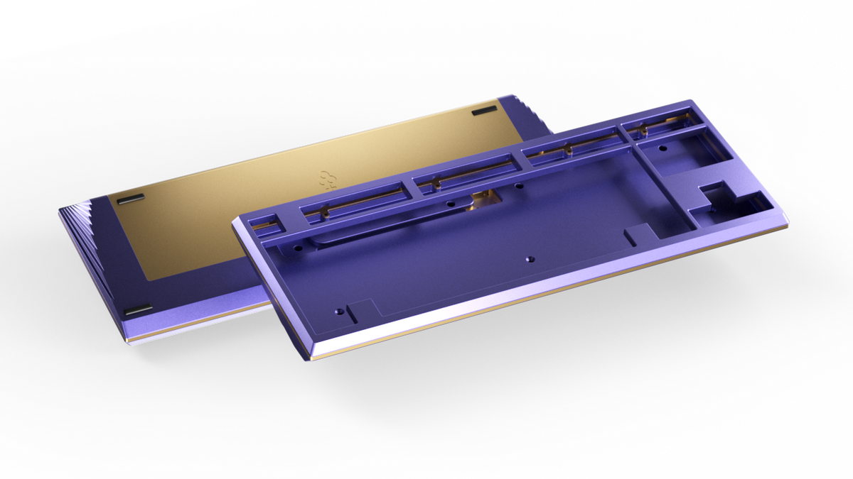 render of Keycult No. 3 purple with brass accents