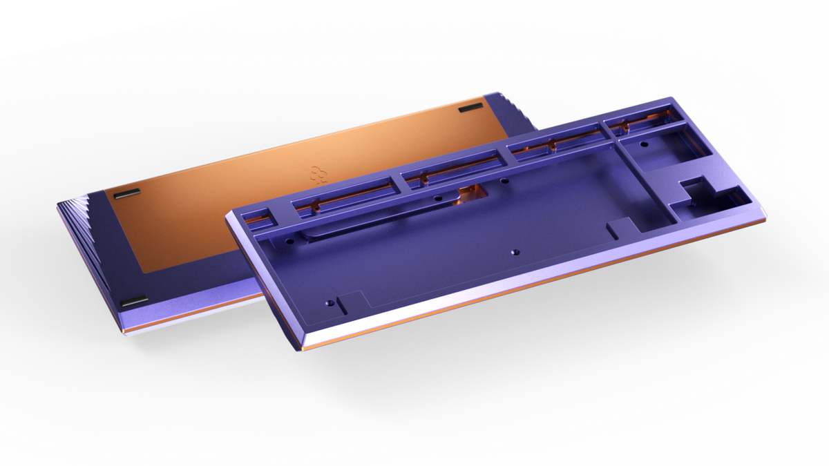 render of Keycult No. 3 purple with copper accents