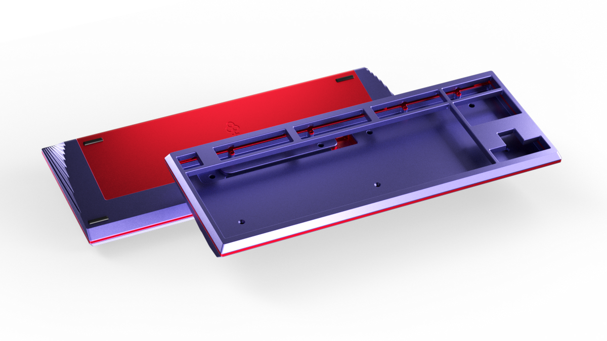 render of Keycult No. 3 purple with red accents
