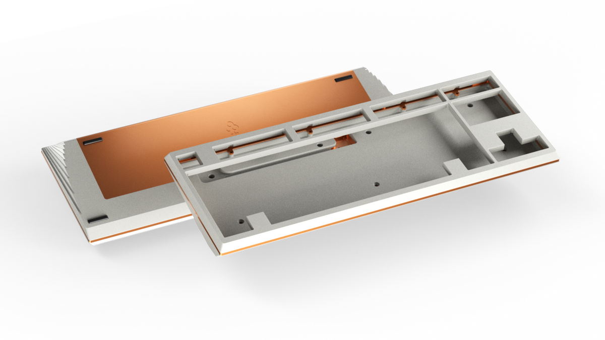 render of Keycult No. 3 white with copper accents