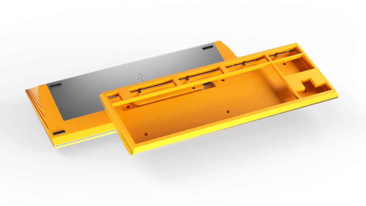 render of Keycult No. 3 yellow with silver accents