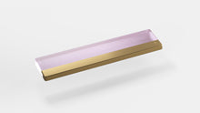 Load image into Gallery viewer, render of 60% PC wrist rest with brass bar