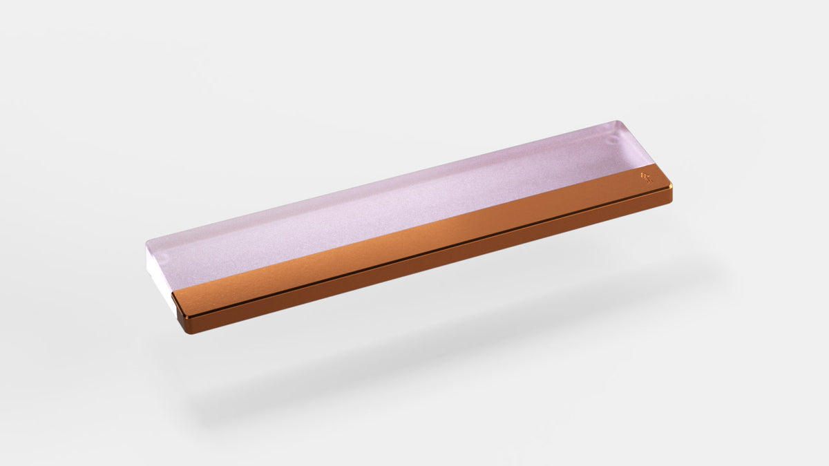  render of 60% PC wrist rest with copper bar 