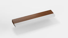 Load image into Gallery viewer, render of 60% walnut wrist rest with white bar