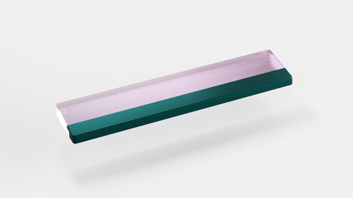  render of 65% PC wrist rest with dark teal bar 