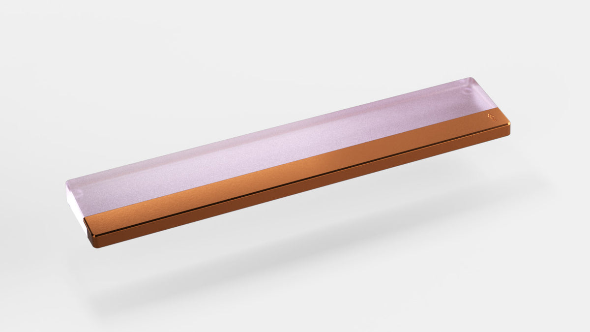  render of TKL PC wrist rest with copper bar 