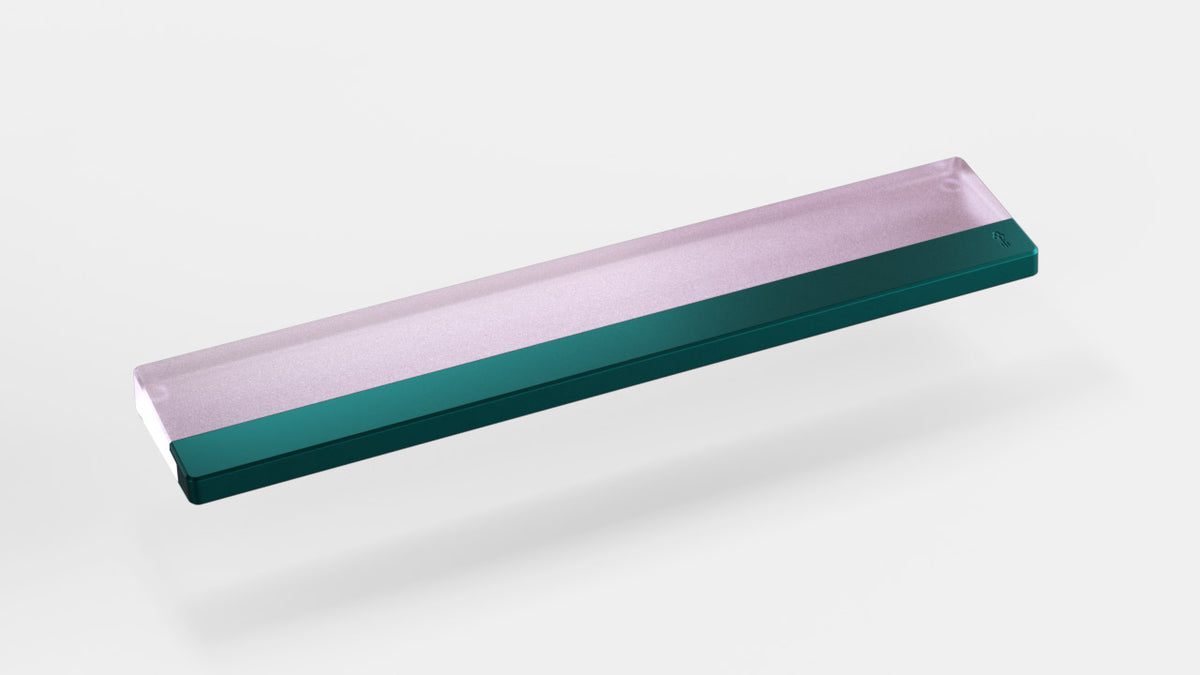  render of TKL PC wrist rest with dark teal bar 