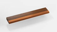 Load image into Gallery viewer, render of TKL walnut wrist rest with copper bar