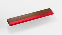 Load image into Gallery viewer, render of TKL walnut wrist rest with red bar