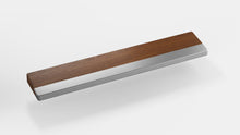 Load image into Gallery viewer, render of TKL walnut wrist rest with silver bar