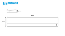 Load image into Gallery viewer, render of tkl wrist rest dimensions