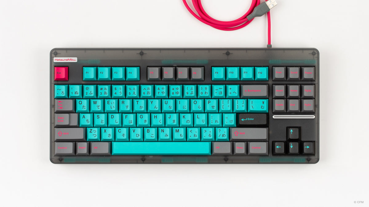  CLASSIC-TKL Hatsune Miku Edition top down view plugged in 