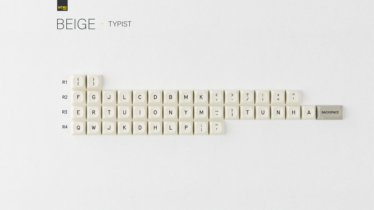  render of MTNU Beige typist kit 