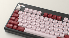 Load image into Gallery viewer, render of GMK MTNU Darling on a Based Black Classic TKL close up on left side