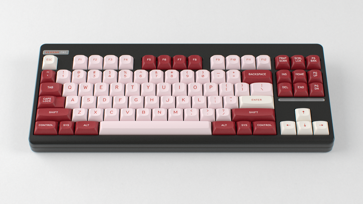 render of GMK MTNU Darling on a Based Black Classic TKL