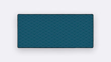 Load image into Gallery viewer, Masterpiece R2 deskpad, Wave design - teal blue with traditional Japanese seigaiha wave pattern