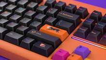 Load image into Gallery viewer, render of GMK Mictlan Rebirth in CYL on a CLASSIC-TKL Mictlan Edition close up on right side