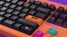 Load image into Gallery viewer, render of CLASSIC-TKL MICTLAN EDITION with CYL keycaps close up on right side