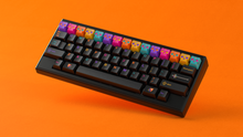 Load image into Gallery viewer, render of GMK Mictlan Rebirth in CYL on a Keycult Zero angled on orange background