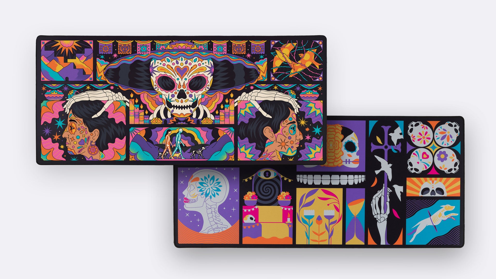 render of mictlan deskpads in both designs