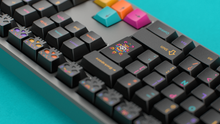 Load image into Gallery viewer, render of GMK Mictlan Rebirth in CYL on a fossil back angle close up on right side