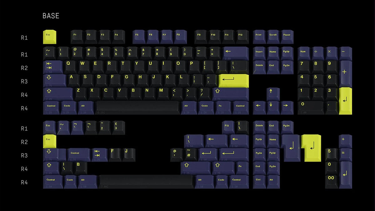  render of GMK CYL Nightrunner base kit 