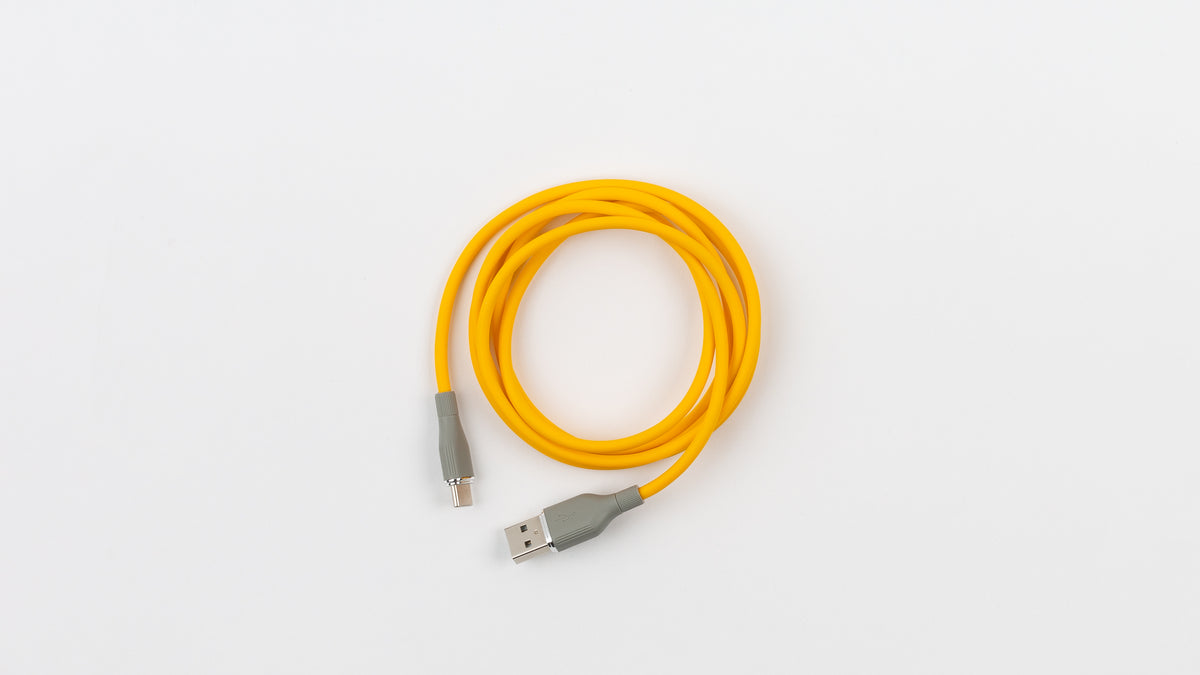  Rubberized yellow Classic USB-A to USB-C cable 